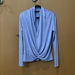 Sanctuary Periwinkle Blue/Light Purple Twist Front Blouse